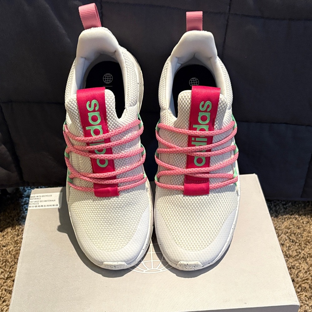 Adidas White and Pink Sneakers